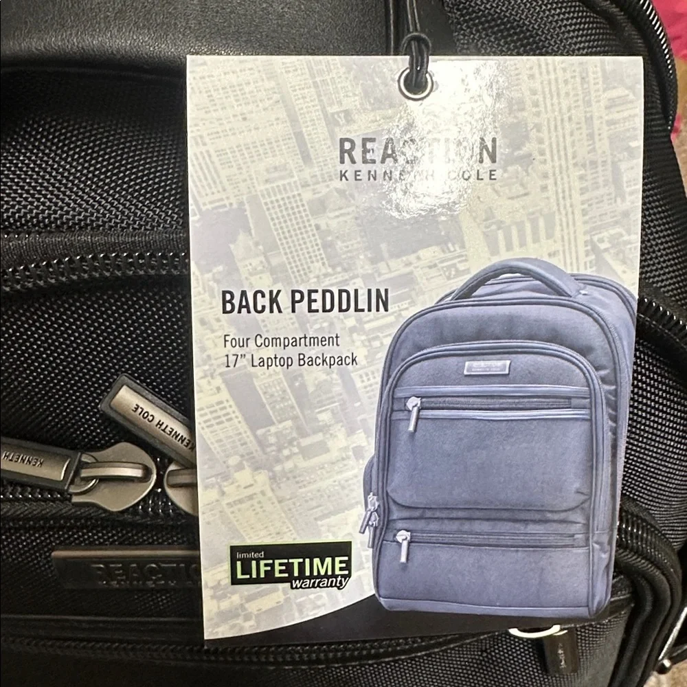 NWT: Kenneth Cole Reaction Back Peddlin’ Laptop Backpack